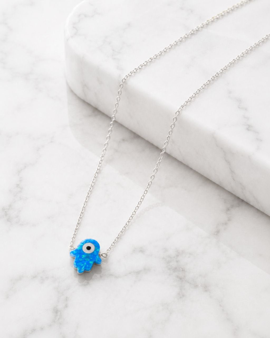 Classic Blue Hamsa Necklace