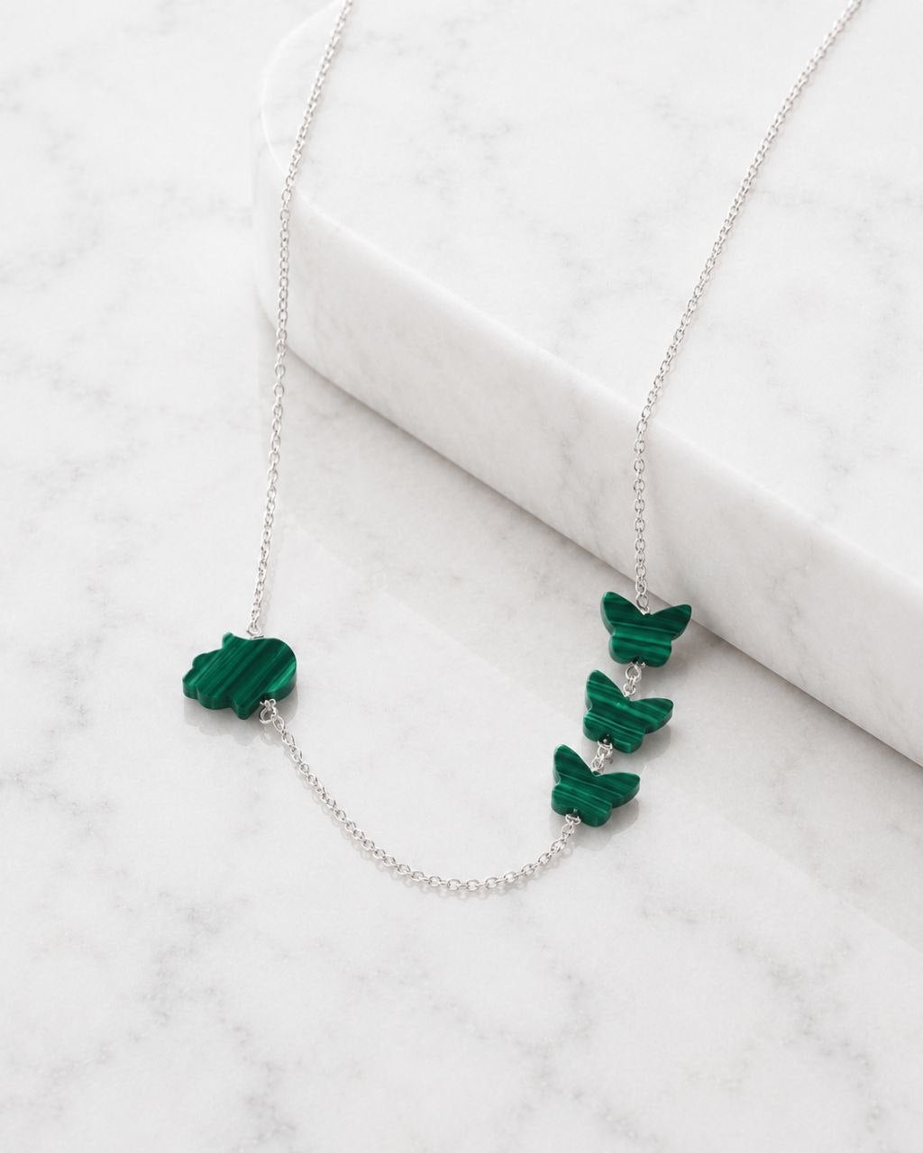 Emerald Butterfly Necklace