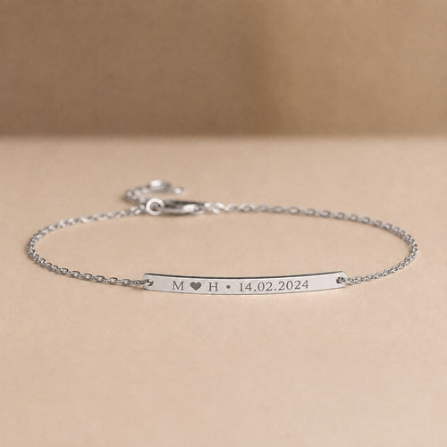 Custom Engraved Bar Bracelet